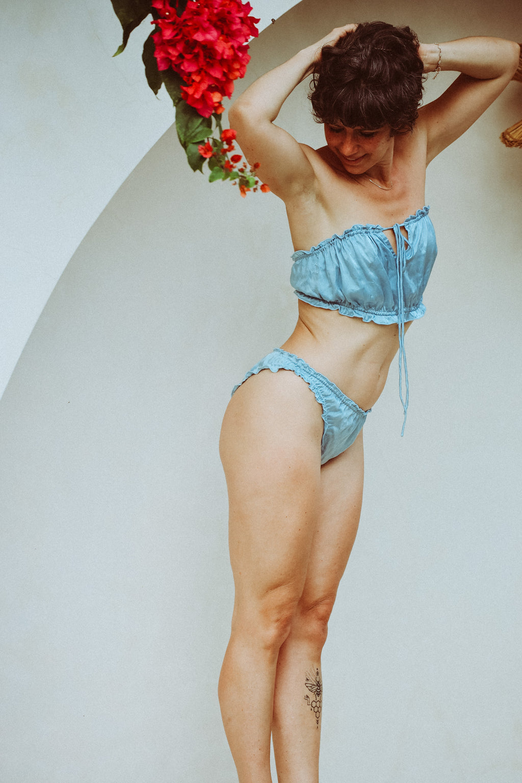 The Flora Top - Celestia Blue