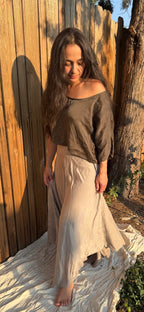 The Ease Tee - 100% Silk Crop Top
