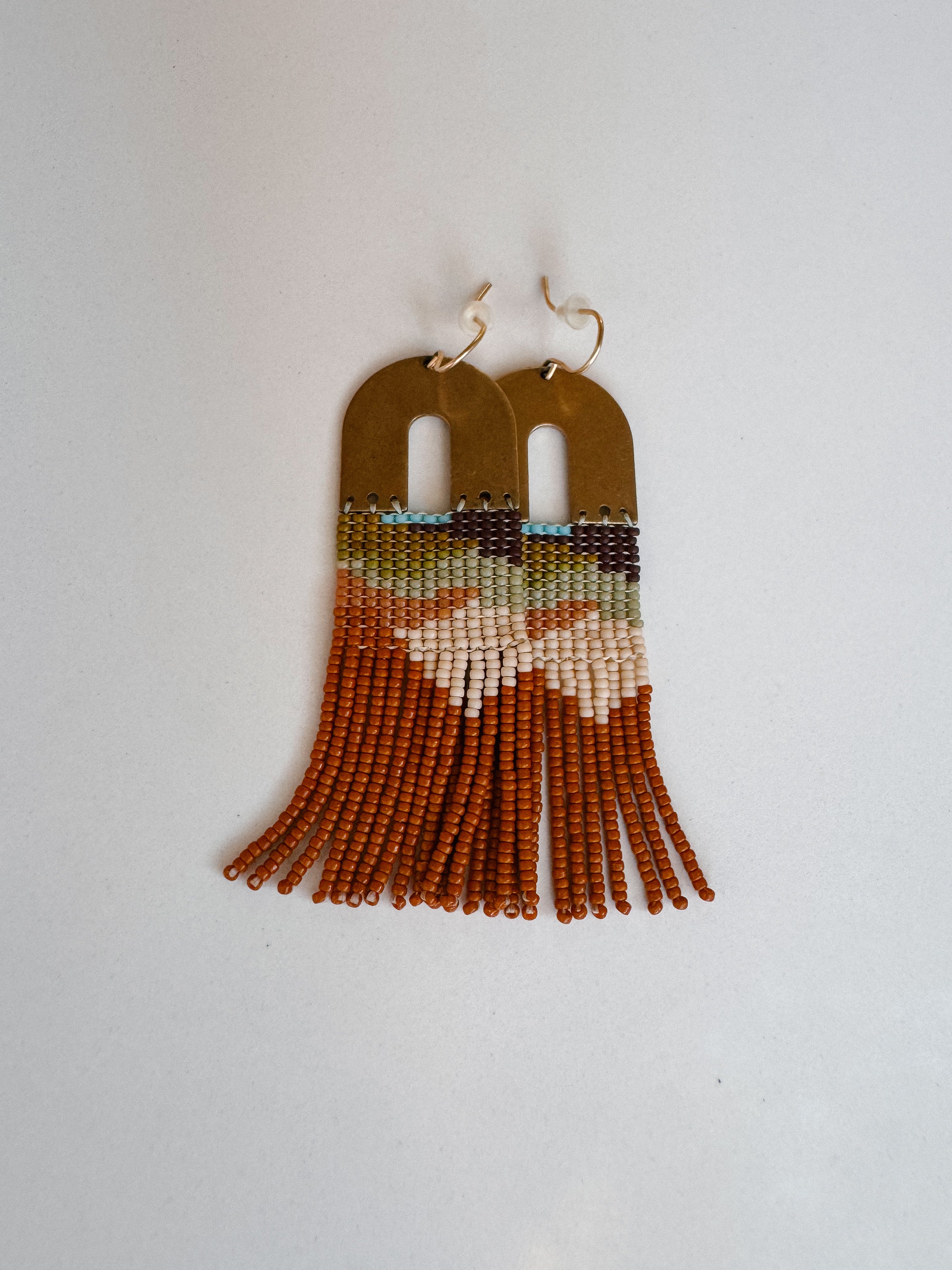 Mesa Heart Beaded Dangle Earrings